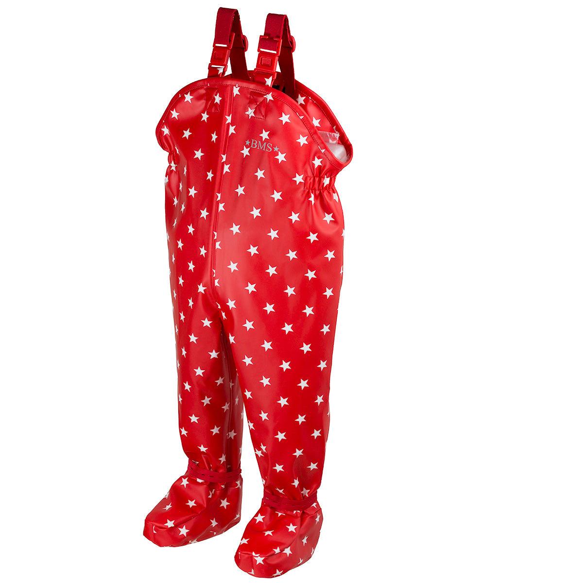 BMS Regenhose BabyBuddy – Rot mit Sternchen und weitere Regenhose bei kippie.shop