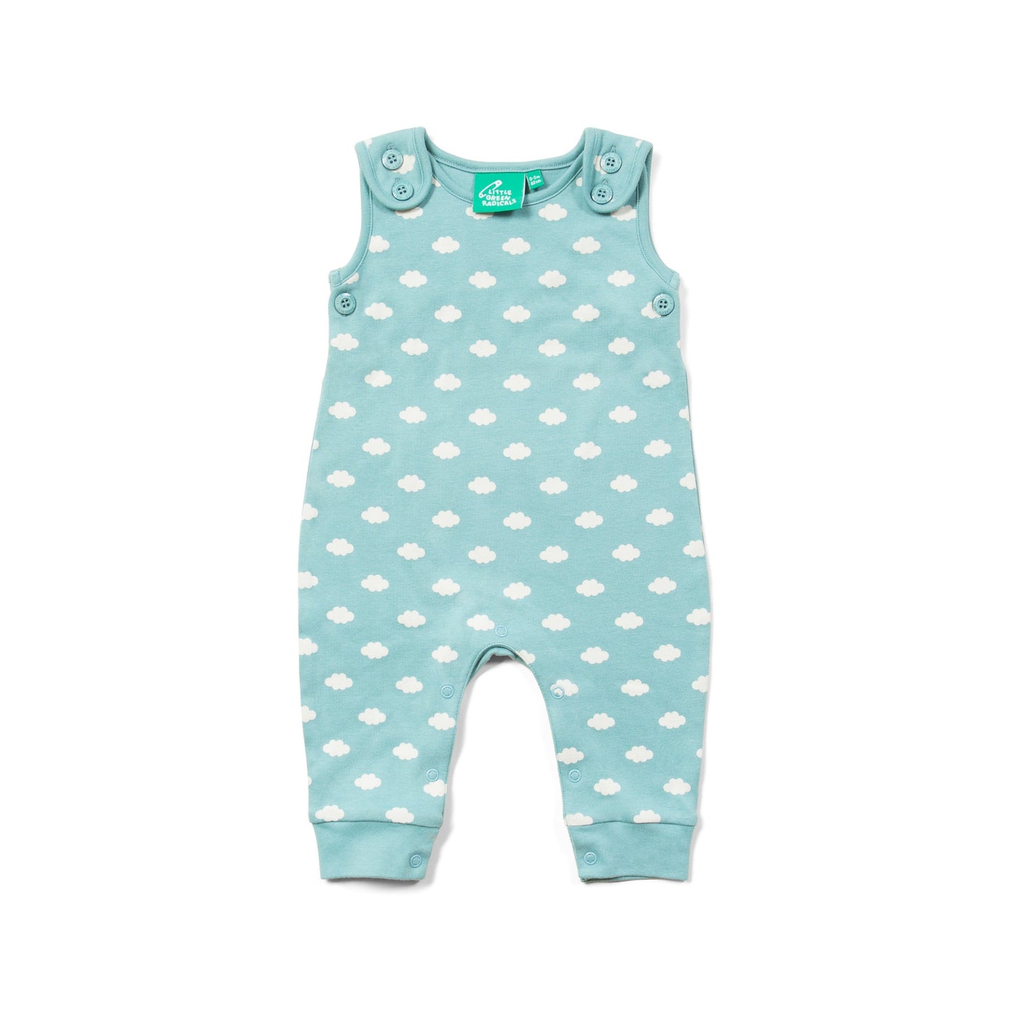 Little Green Radicals Strampler mit Wolken – Hellblau und weitere Strampler bei kippie.shop