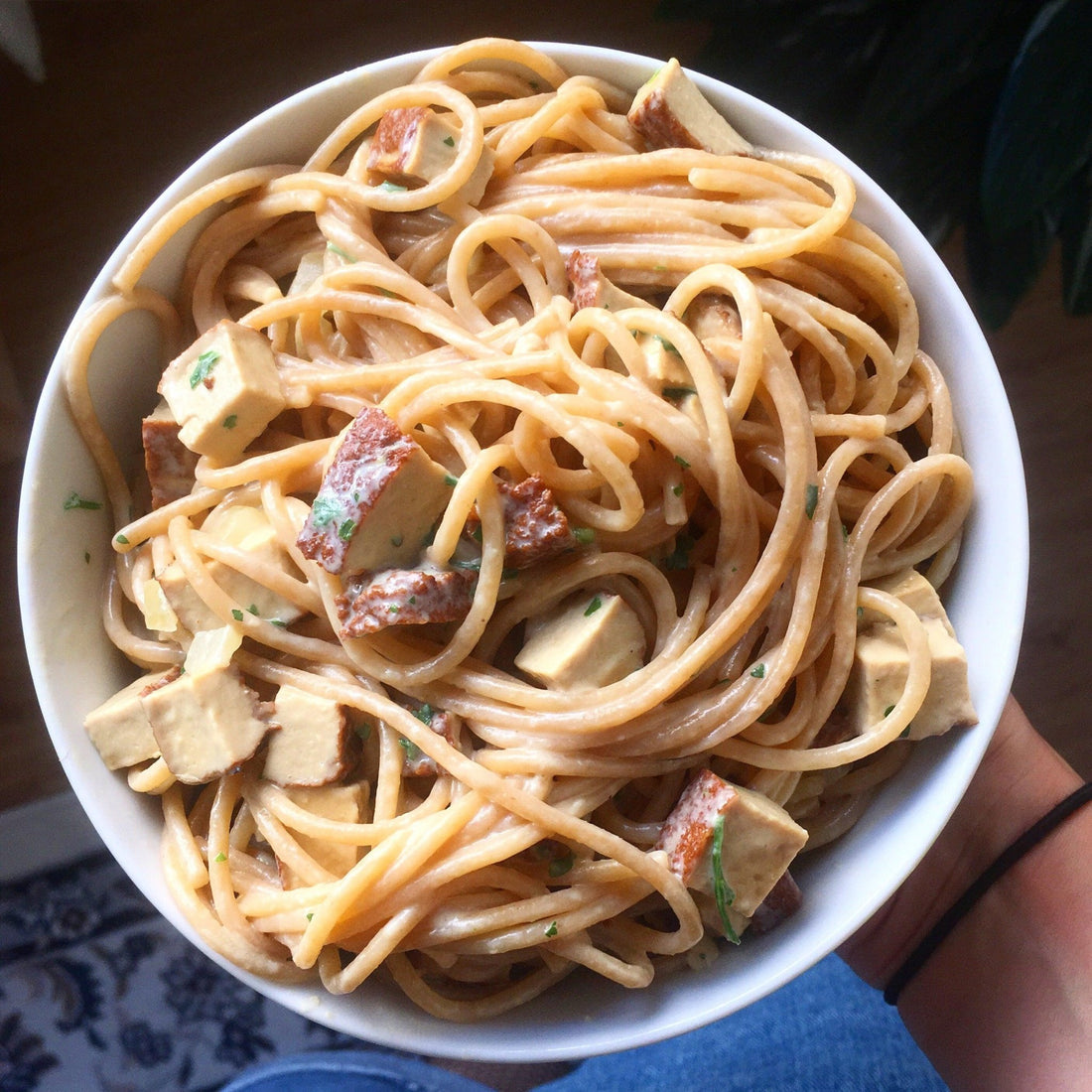 FFF in der Küche #3 - Spaghetti carbonara vegan - kippie.shop
