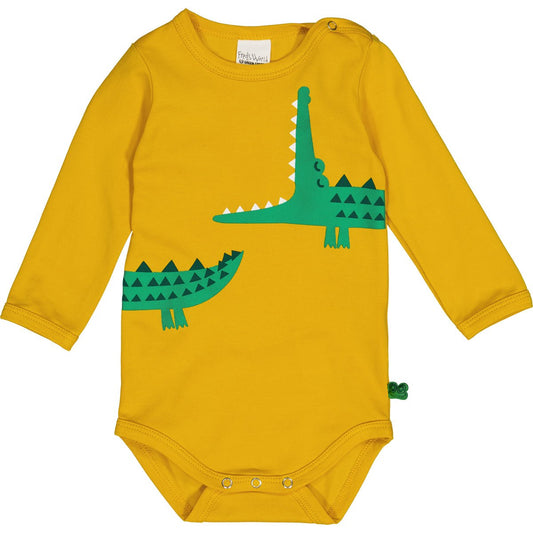 Fred's World by green cotton Langarm-Body – Krokodil und weitere Baby Body bei kippie.shop