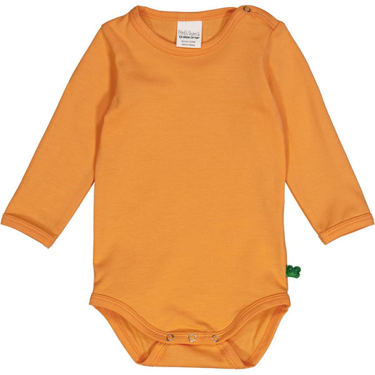 Fred's World by green cotton Langarm-Body – Tangerine und weitere Baby Body bei kippie.shop