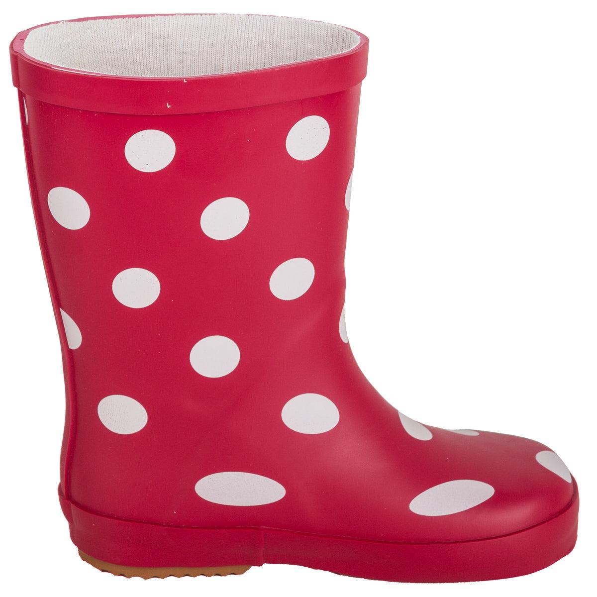 BMS Gummistiefel aus Naturkautschuk – Rot mit Punkten und weitere Kinderschuhe bei kippie.shop