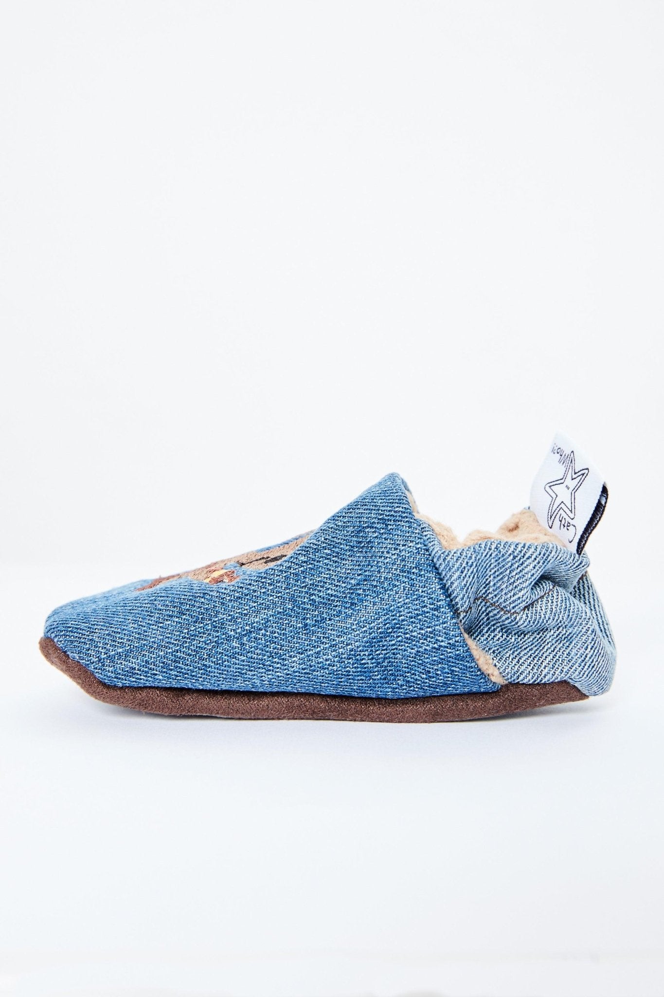 CathWho Upcycling-Jeans-Puschen – Eichhörnchen und weitere Kinderschuhe bei kippie.shop
