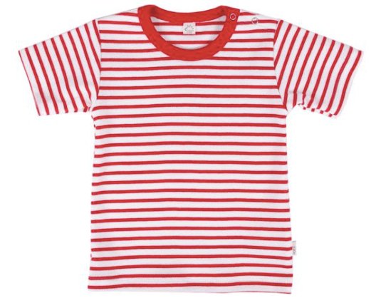 iobio PoPoLiNi Baby/Kinder Kurzarmshirt – Rot/Weiß, gestreift und weitere Kinder T-Shirt bei kippie.shop