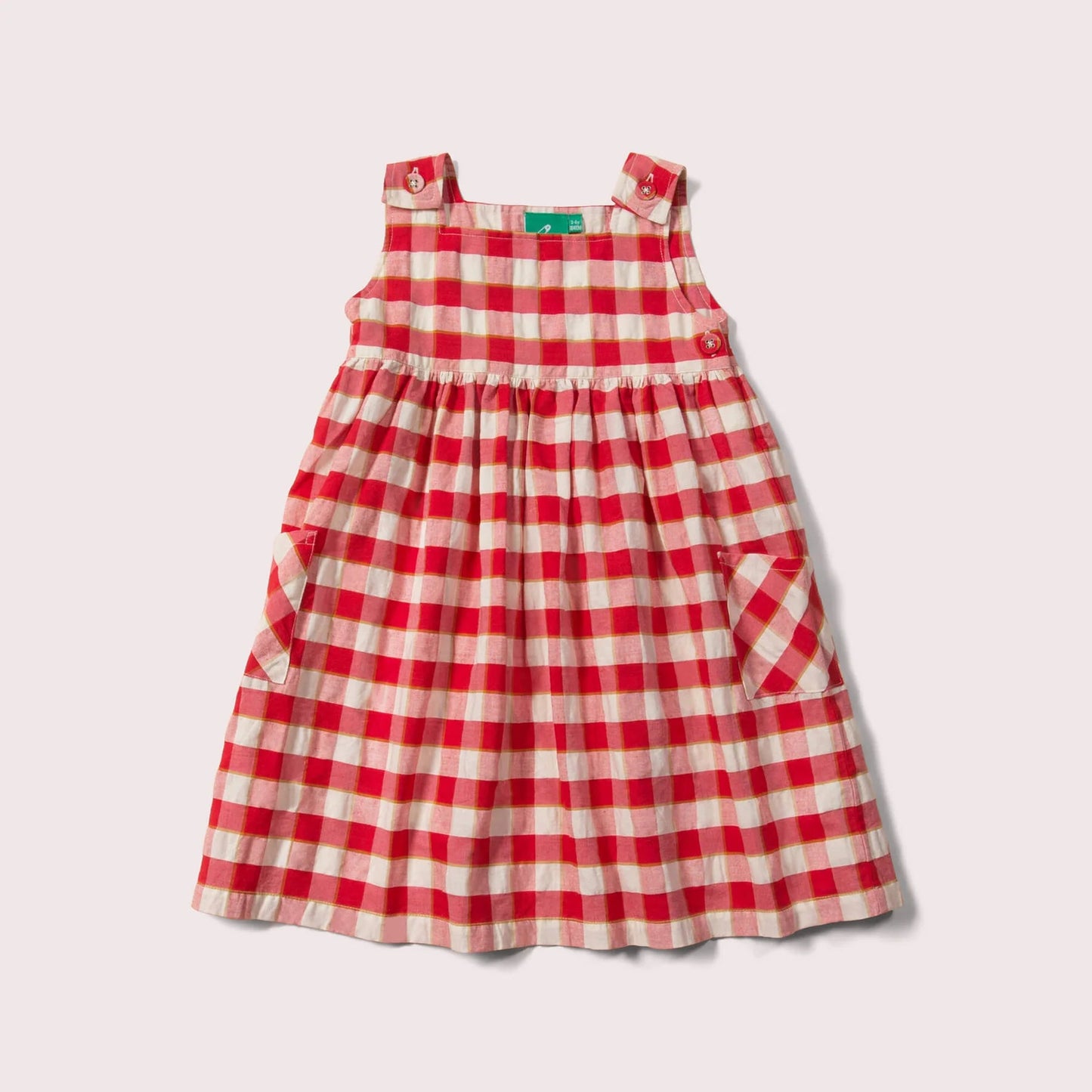 Little Green Radicals Sommerkleid "Pinny" – Rot Karriert und weitere Kleid bei kippie.shop